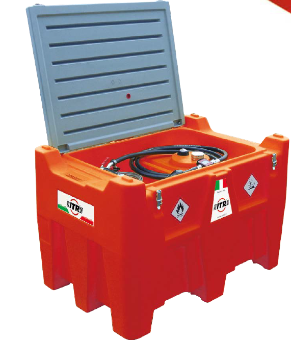 Dieseltank Kunststoff, 440 Liter, 12V Pumpe, automatischer Zapfhahn, 4m Schlauch | 1200x800x785mm