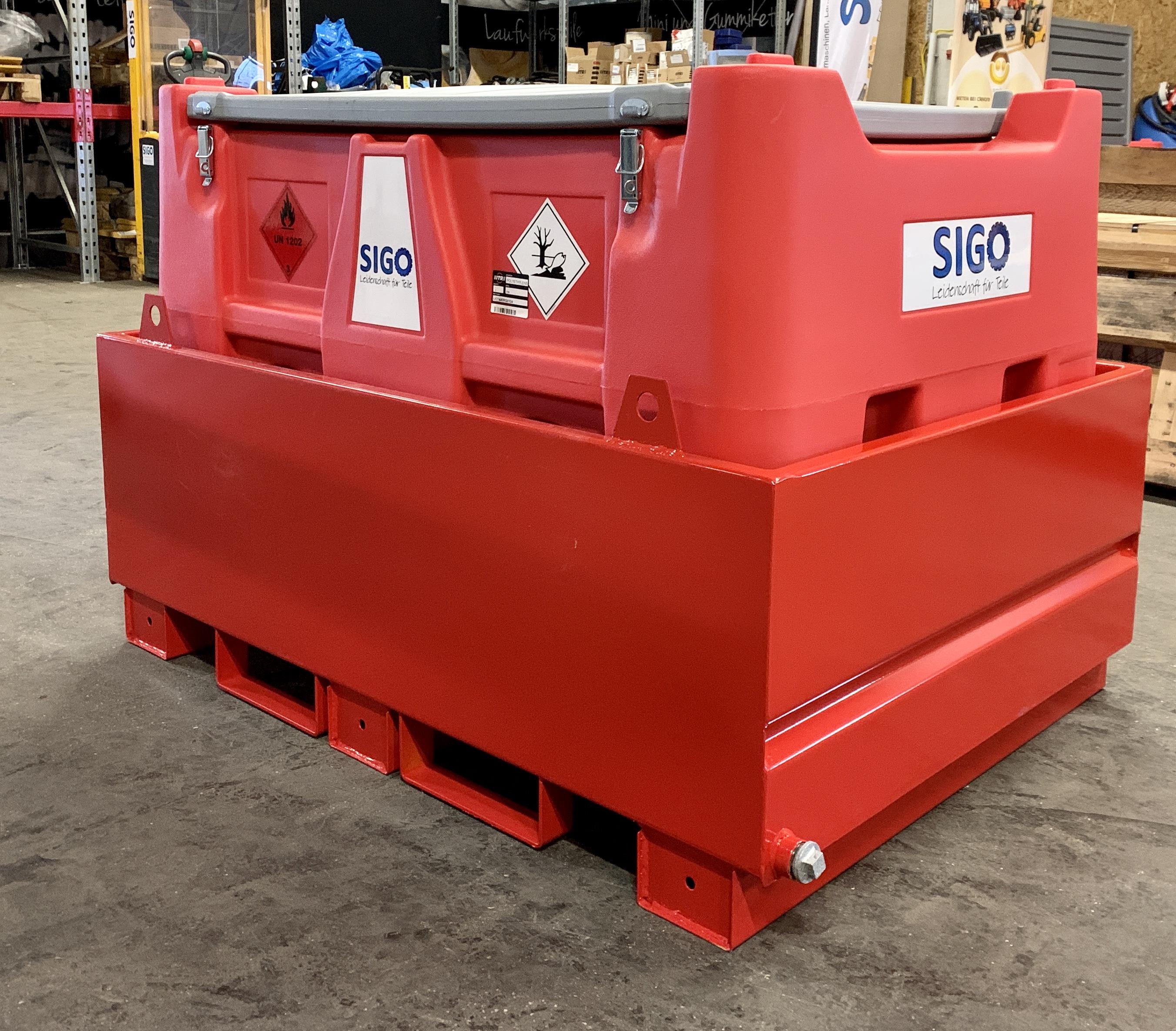 Auffangbehälter Stahl mit 110% (484)  Fassungsvermögen für Dieseltank 440L, Kombitank 400+50