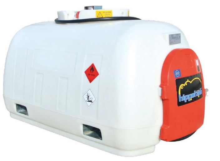 Dieseltank Kunststoff, 980 Liter, 12V Pumpe, autom. Zapfhahn, 5m Schlauch