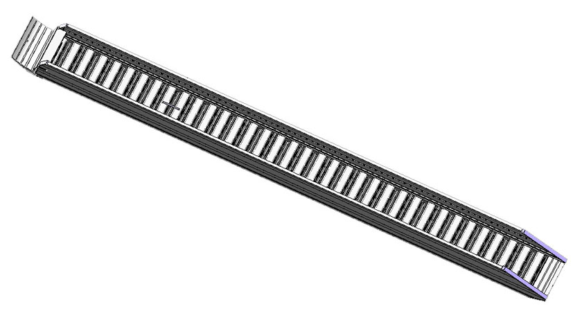 Verladerampe 3000 mm ohne Rand mit Gummiauflage