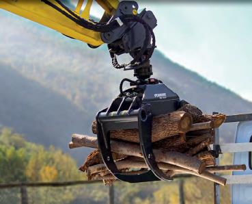 Holzgreifer für Maschinengewicht 4,0 - 5,0 Tonnen